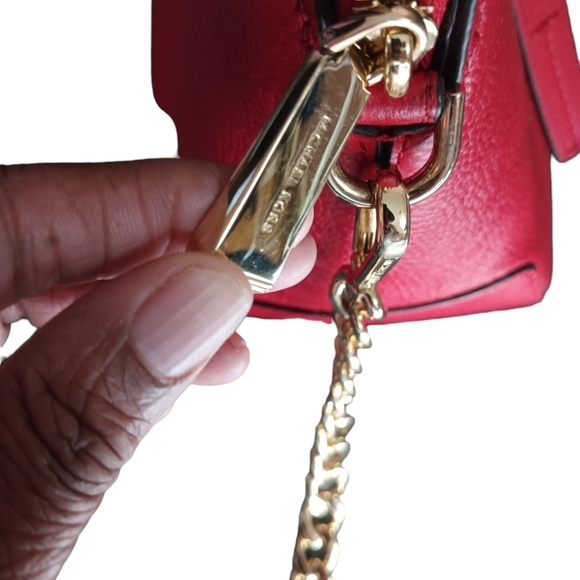 Red Micheal Kors  hobo bag with gold hardware and additional strap for shoulder - Picture 8 of 9